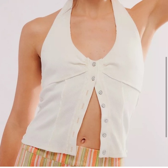 We the Free Free People sunkissed halter top NWT size Large - Picture 1 of 4